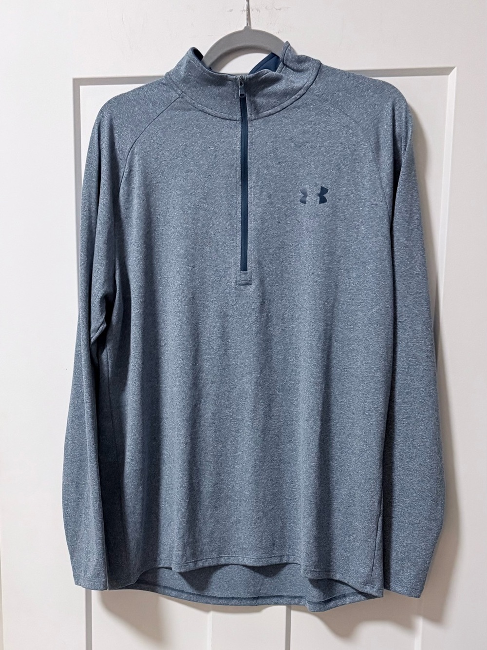 Under Armour Men's Tech 2.0 HeatGear 1/2 Zip Pullover Heather Blue L